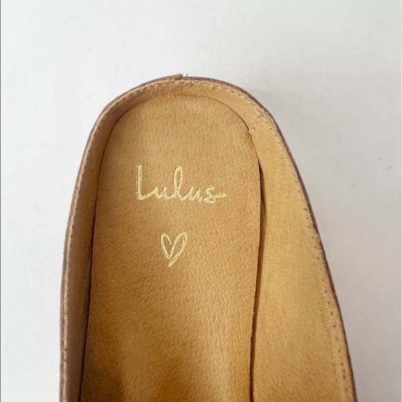 NWOB Lulus Tan Leather Slip-On Mules Size 8.5 - Picture 6 of 10